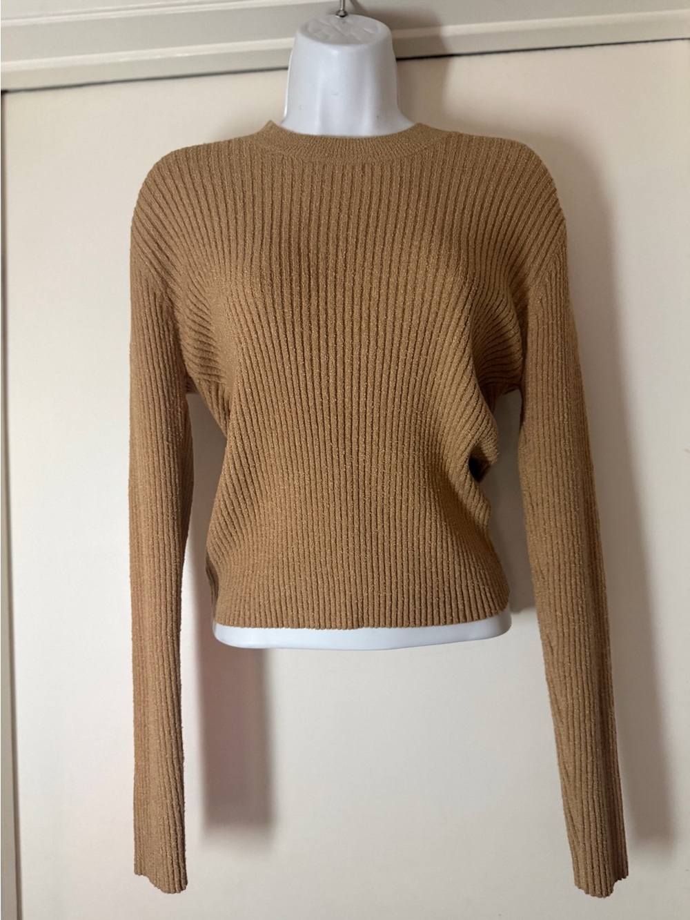 Prescott Open-Back Twist Ribbed Sweater - Camel - Picture 7 of 11